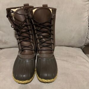 L.L. Bean Bean Boots Tall Duck Boots Brown Women’s Size 7